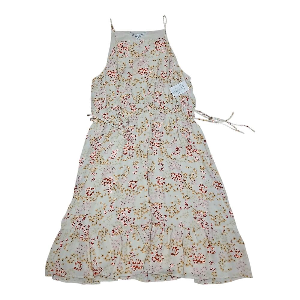 Collective Concepts‎ Women’s XL Floral Midi Dress Ivory Yellow Red Print NWT